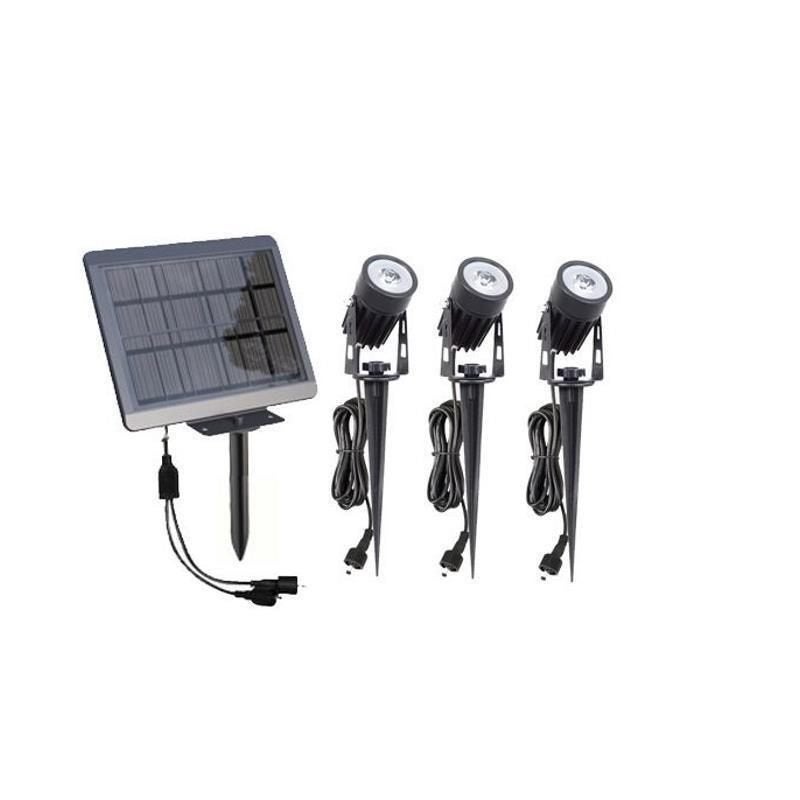 Solar tuinspots warm wit set van 3 stuks, Ophalen of Verzenden, Nieuw