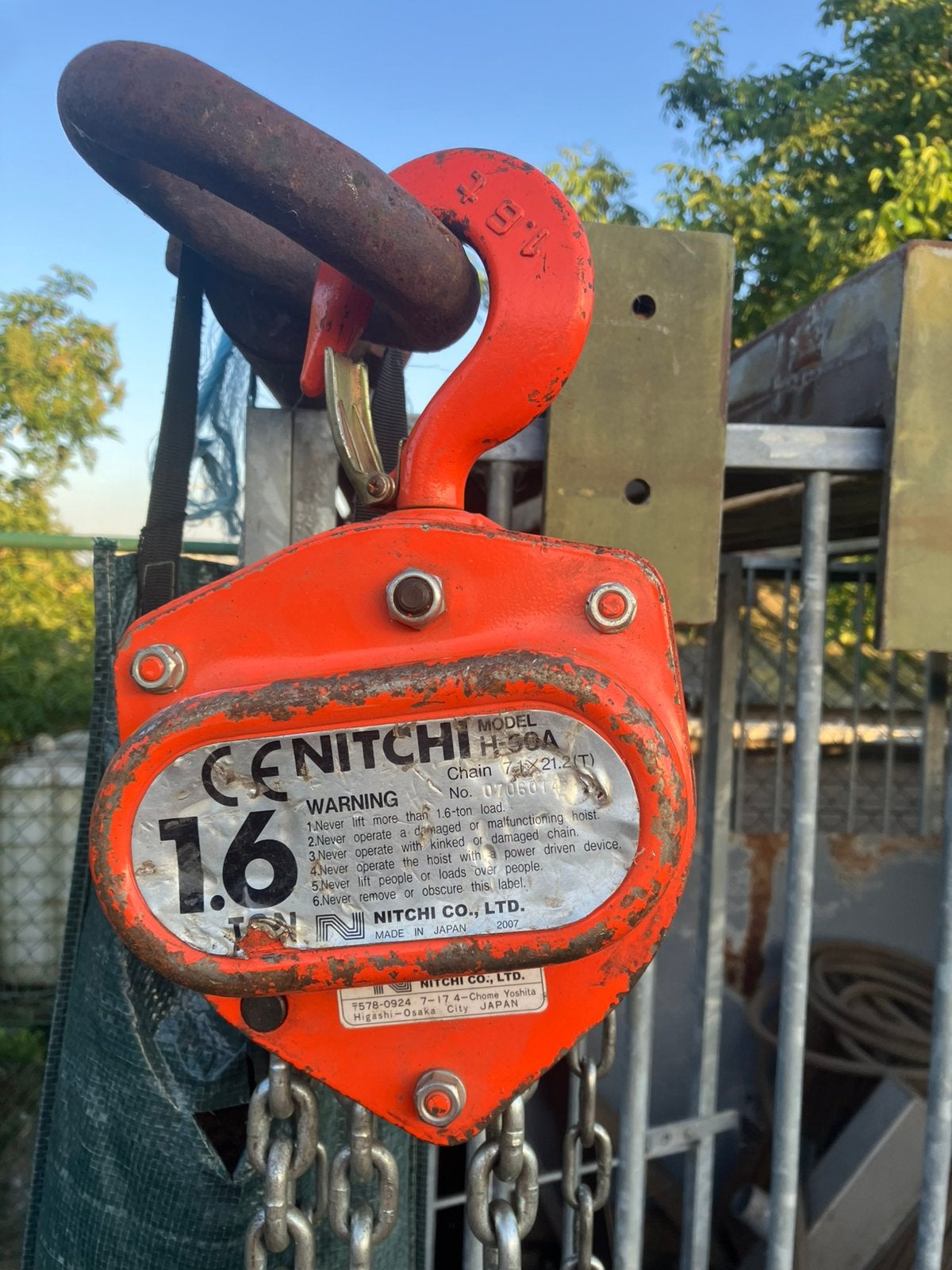 Takel 1,6T, Enlèvement, Comme neuf