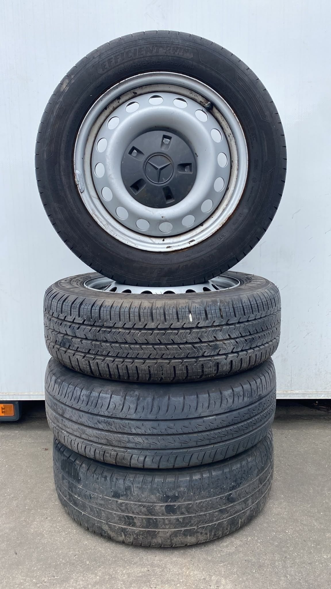 Mercedes-Benz Vito Viano Zomer Banden Set 195-65-16 5x112, Gebruikt, -, -, Banden en Velgen
