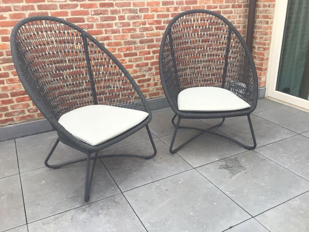 2 Loungestoel van Jati Kebon, Ophalen, Zo goed als nieuw, Overige materialen