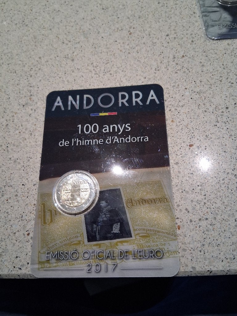 2 euro Andorra 2017 100 Jaar Volkslied, Postzegels en Munten, Ophalen of Verzenden, Overige landen, 2 euro, Losse munt