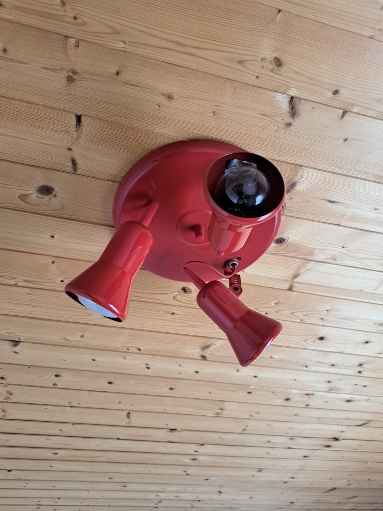Retro plafondlamp uit jaren '70, Ophalen of Verzenden