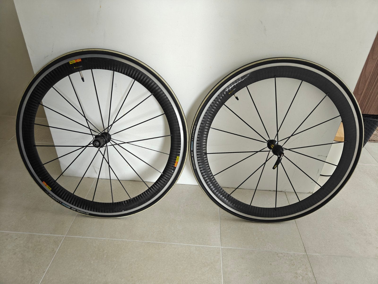 Mavic Cosmic SLR velgen met Shimano sram 10/11sp body, Fietsen en Brommers, Fietsonderdelen, Wiel, Gebruikt, Ophalen of Verzenden