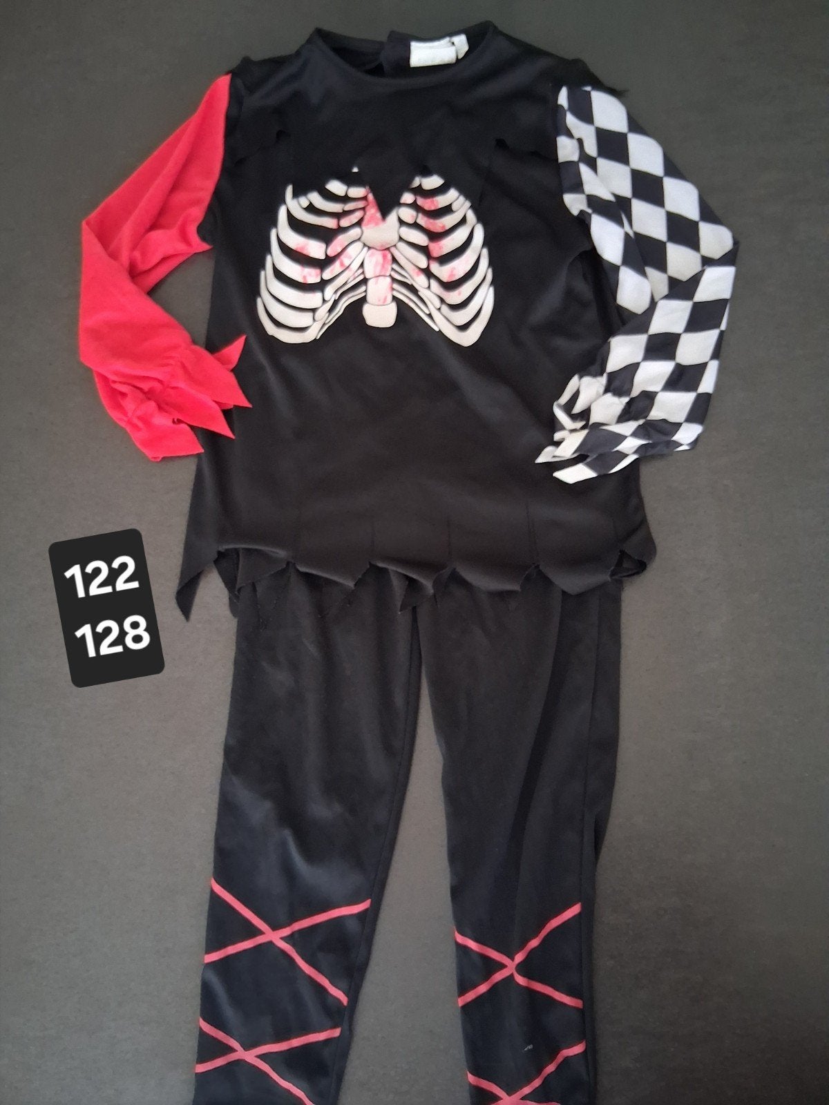 Costume squelette d'Halloween taille 122, Enlèvement ou Envoi