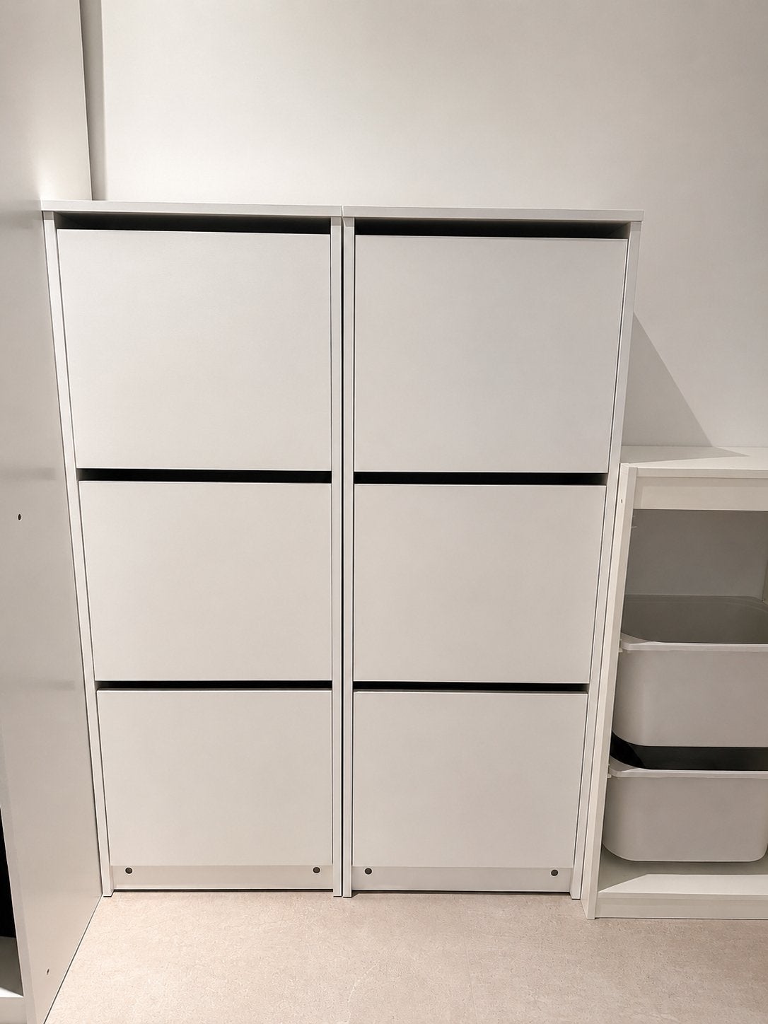 2 armoires à chaussures IKEA BISSA (3 compartiments chacune), Maison & Meubles, Enlèvement ou Envoi, Comme neuf