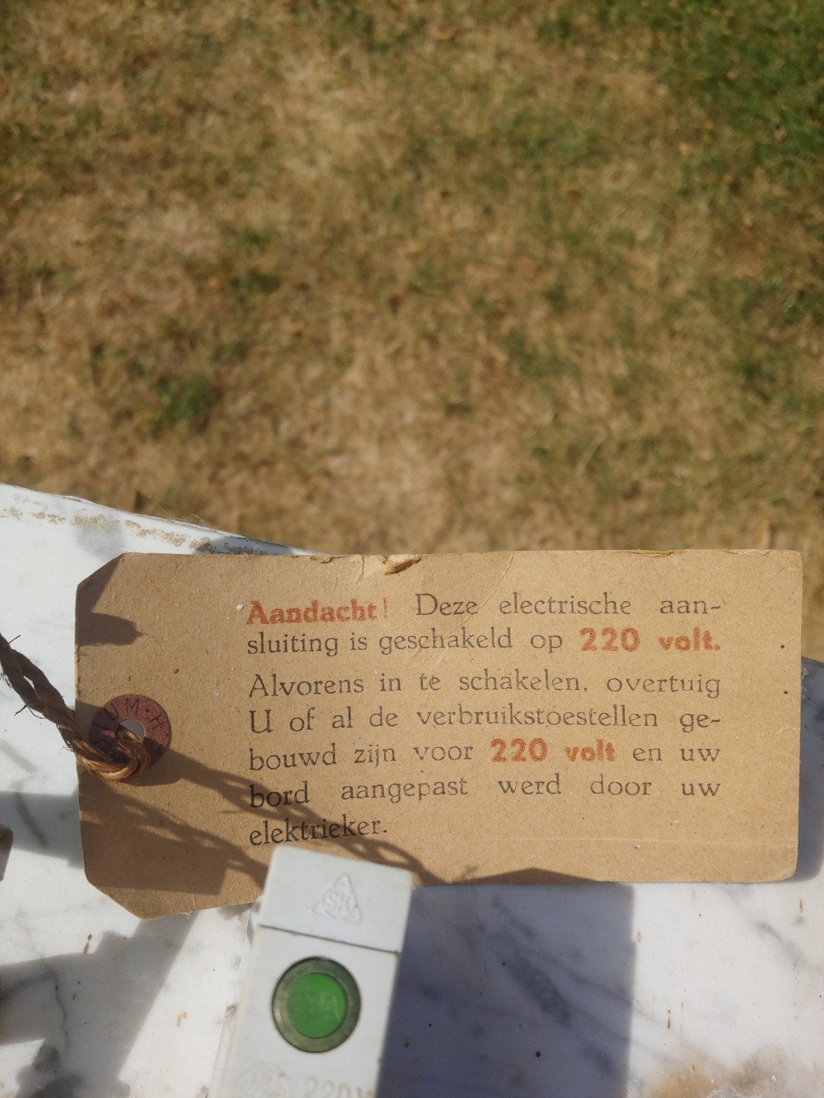Antiek Marmeren Schakelbord met Messchakelaar (ca. 1930), Ophalen