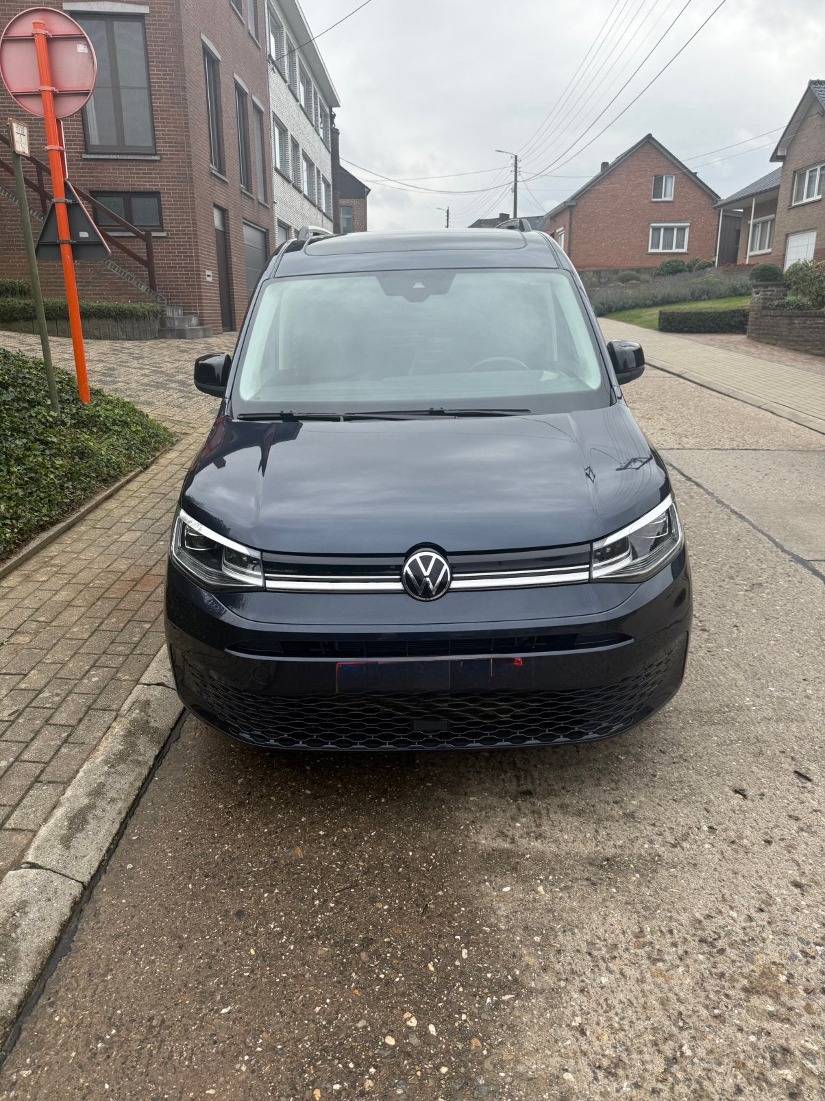 Vw caddy 7zitplaatsen benzine, Auto's, Dealer onderhouden, Monovolume, Euro 6, Blauw