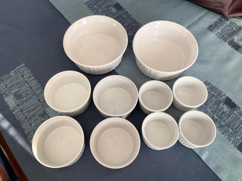 10 stuks crème brulée schaaltjes, Huis en Inrichting, Keuken | Servies, Ophalen of Verzenden, Zo goed als nieuw, Porselein
