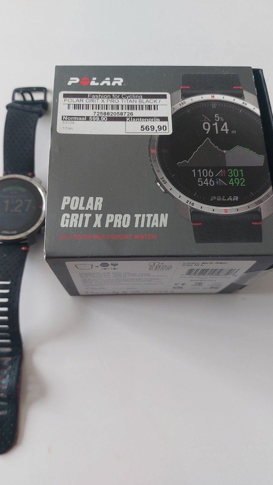 Polar Grit X Pro Titan, Gebruikt, Zwart, Ophalen of Verzenden, Overige Merken
