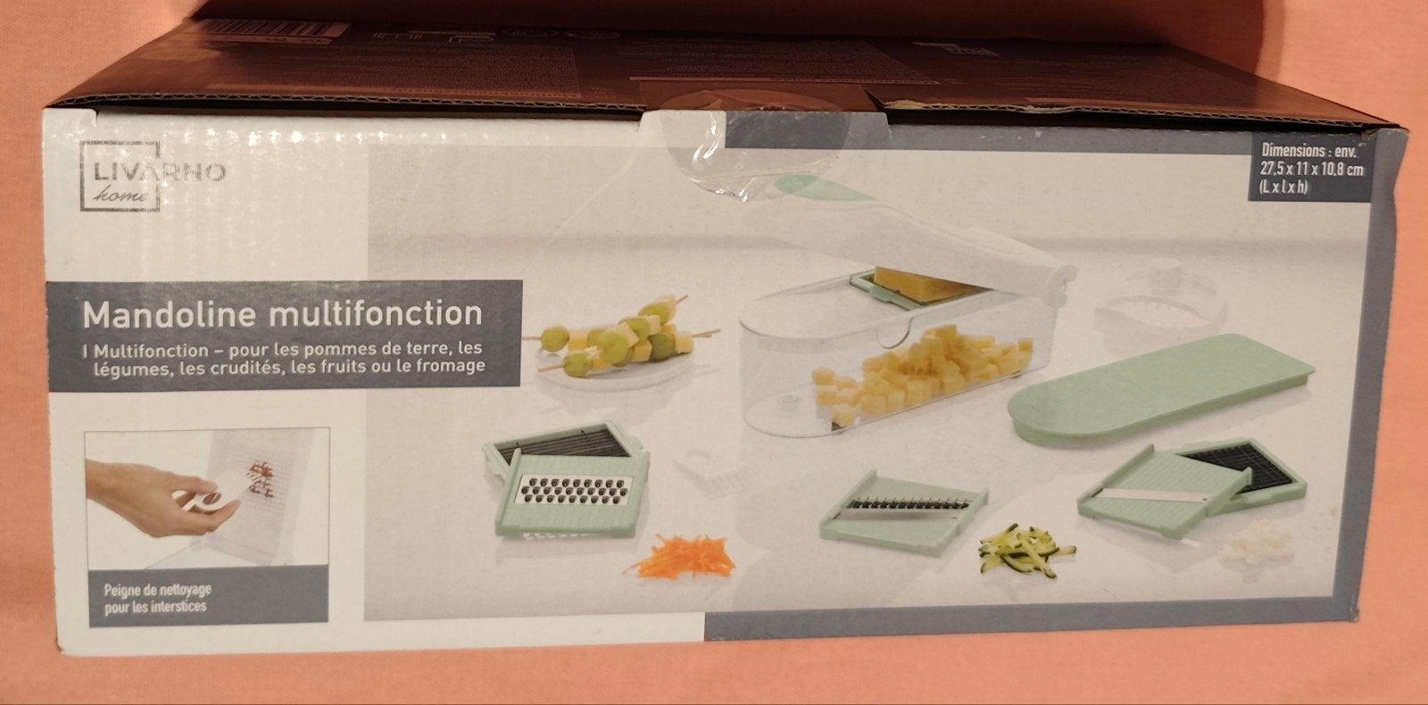 Mandoline multifonction neuve, Enlèvement