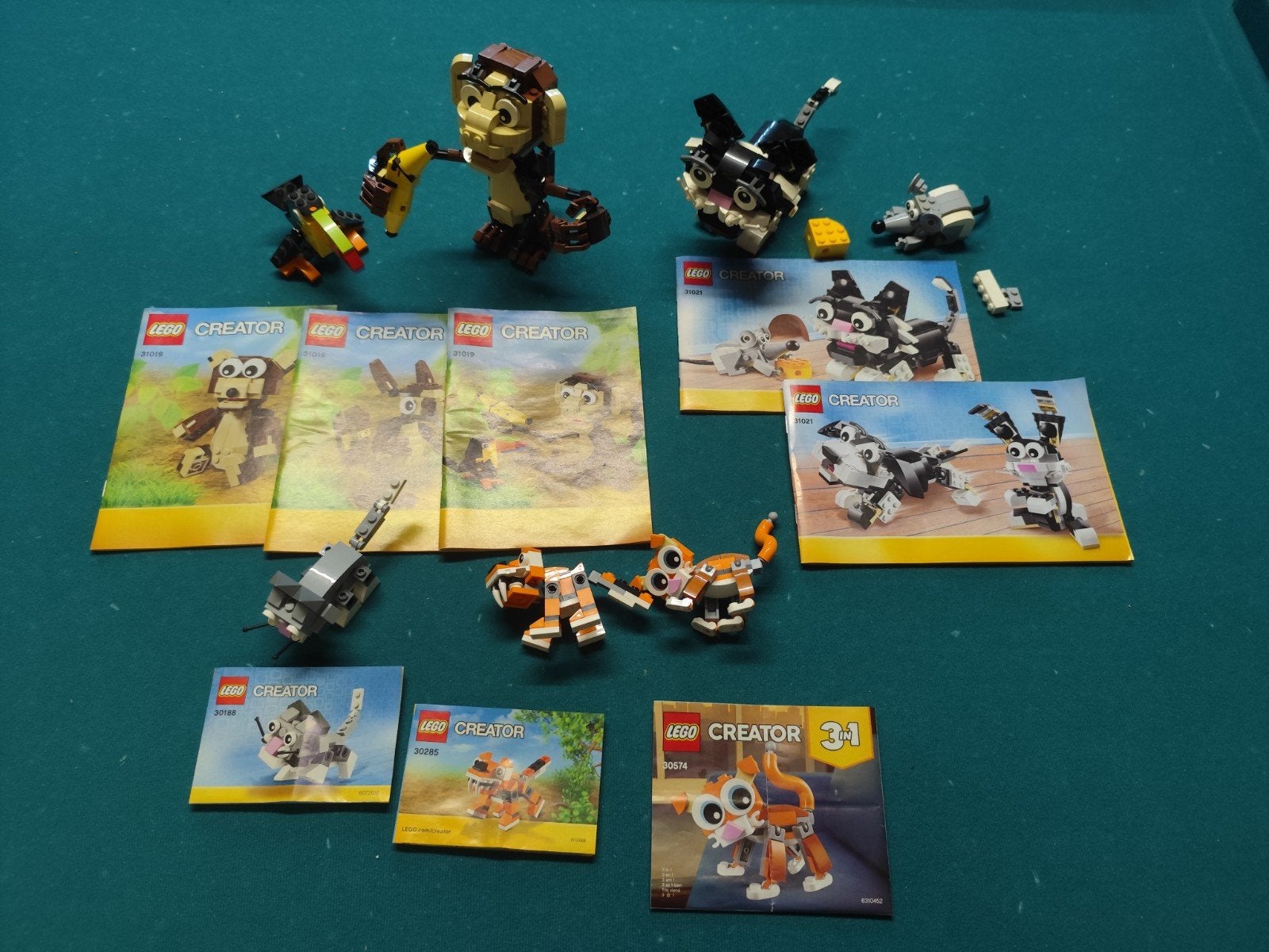 5 Lego creator sets (dieren), Kinderen en Baby's, Speelgoed | Duplo en Lego, Lego, Ophalen of Verzenden, Zo goed als nieuw, Compleet