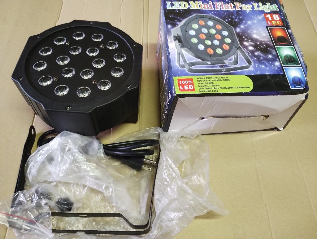 3 x LED Mini Flat Par Light, Ophalen, Zo goed als nieuw, Geluidgestuurd