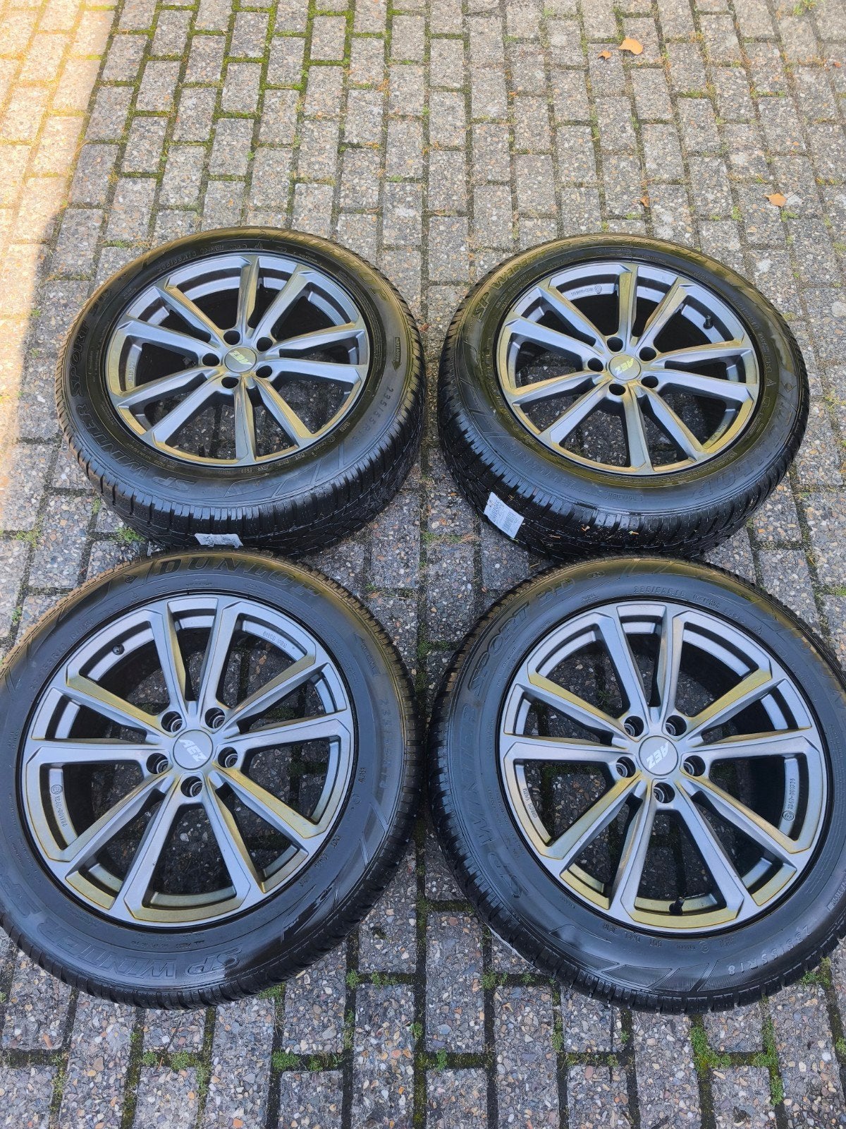 18" Velgen + winterbanden Audi, Ophalen, 18 inch, Winterbanden, Band(en)