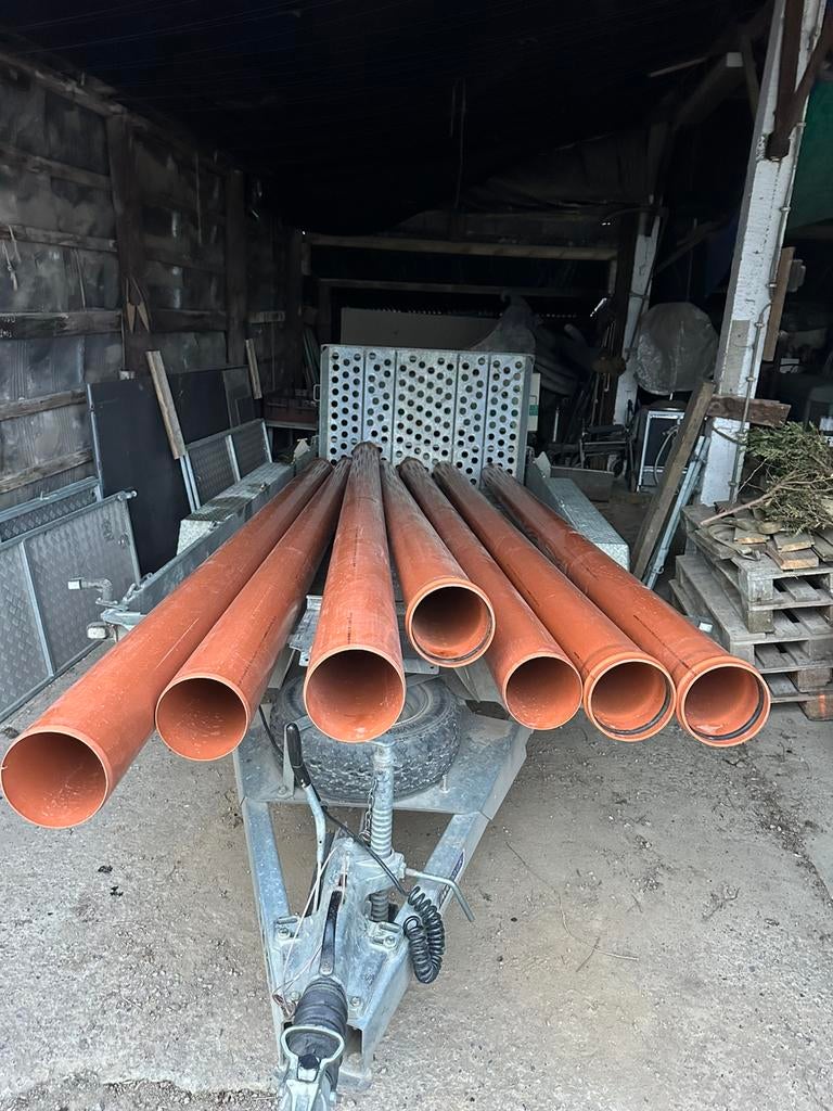 Tuyaux pvc diam 200, 5 longueurs de 5m, Enlèvement, Comme neuf, PVC