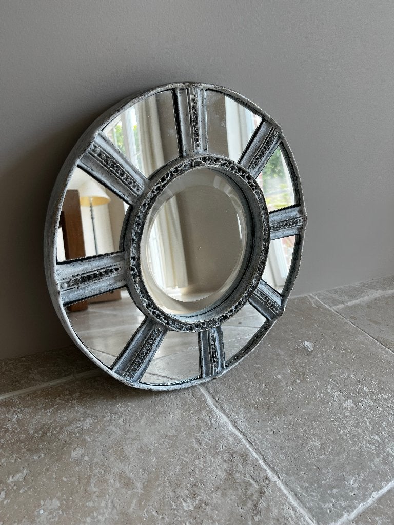 Miroir décoratif rond "Soleil", Maison & Meubles, Enlèvement, Comme neuf, Rond