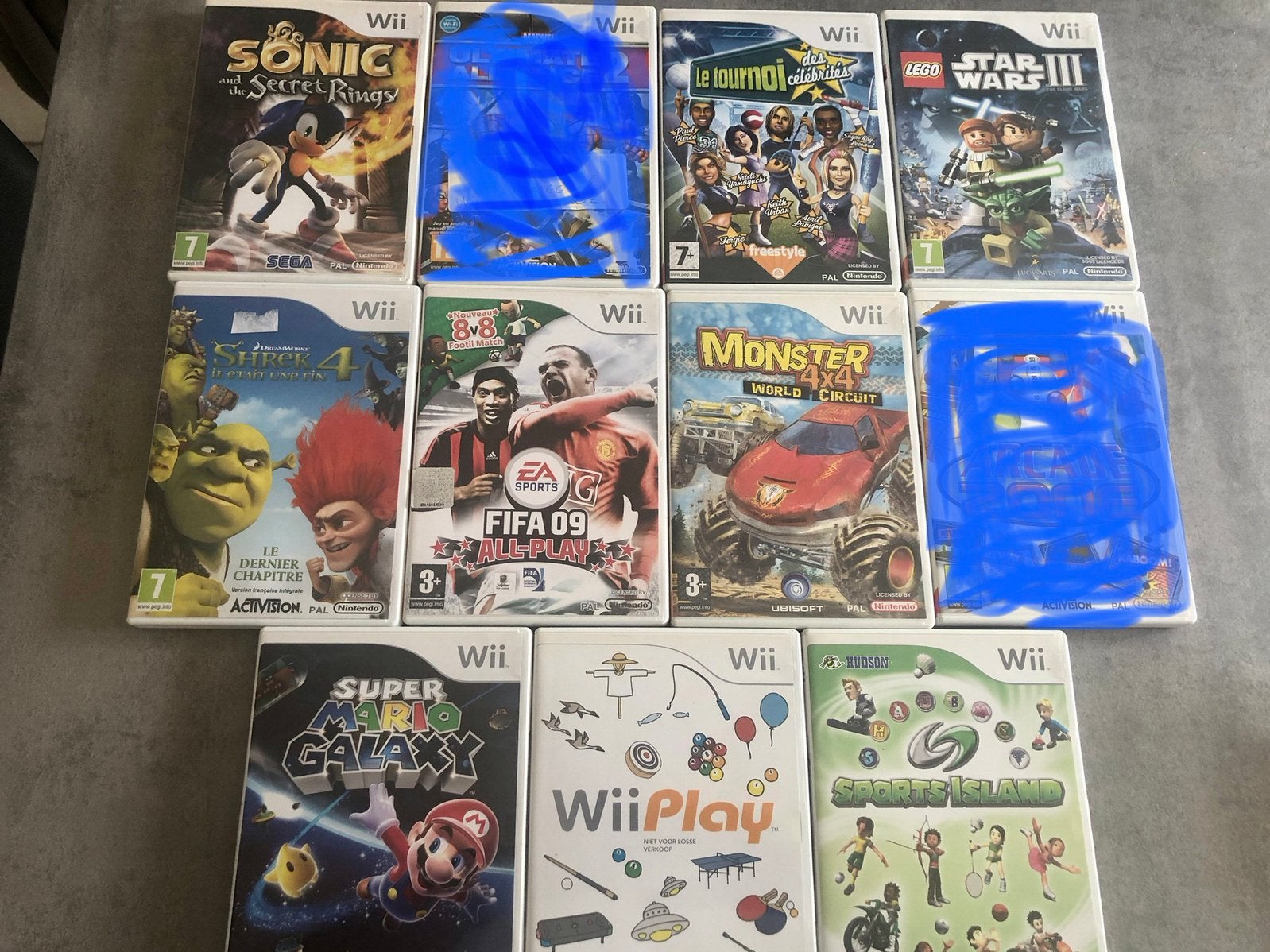 Lot de 9 jeux Wii, Enlèvement ou Envoi, Utilisé, Aventure et Action, À partir de 7 ans