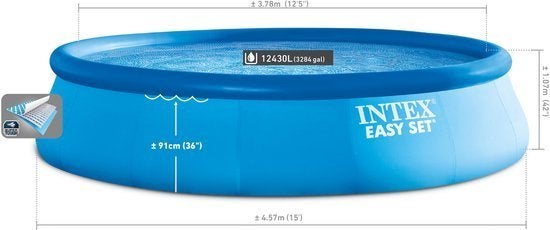 Rond zwembad 457 x 107 cm + accessoires, Ophalen, Opblaaszwembad, 80 tot 120 cm, Rond