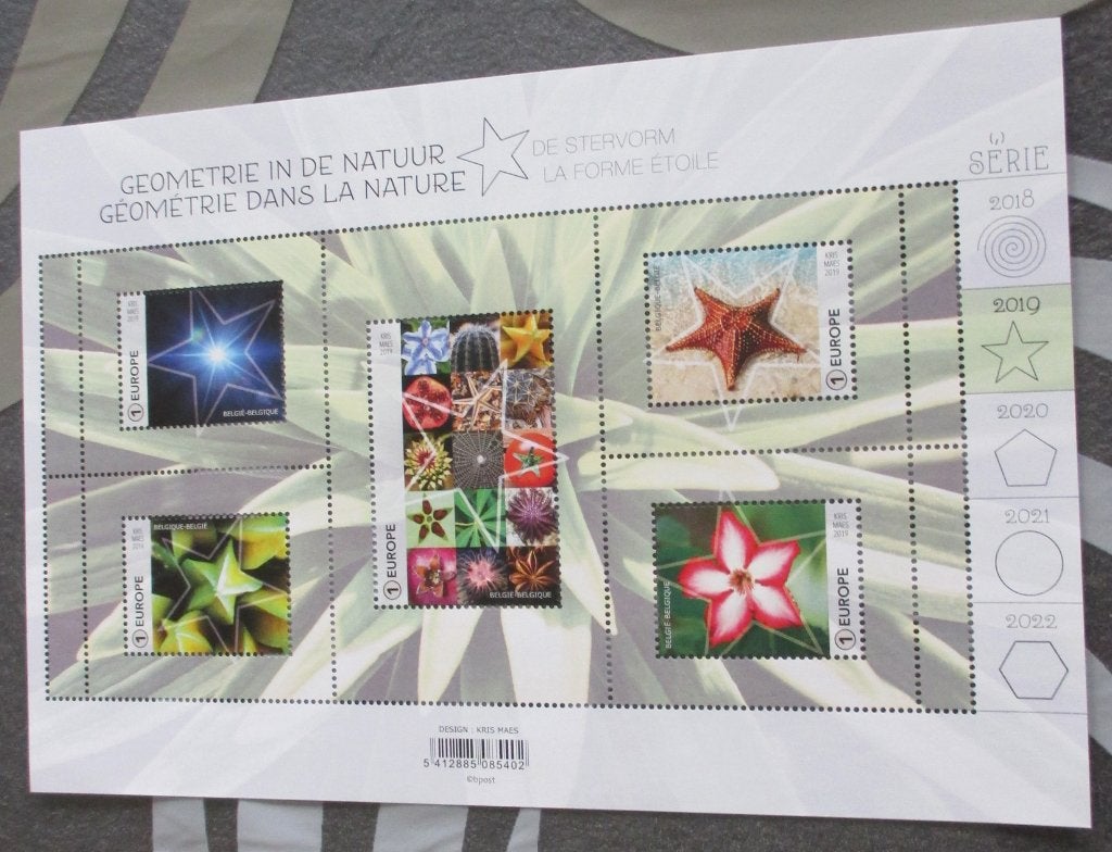 1 blok BL279 geometrie in de natuur de stervorm, Frankeerzegel, Ophalen of Verzenden, Zonder stempel, Postfris