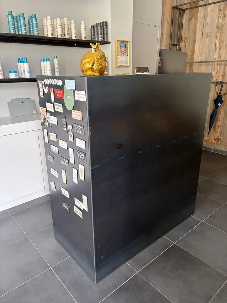 Stalen toog op maat – ideaal voor kapsalon of winkel, Receptie of Entree, Ophalen, Gebruikt, Overige typen