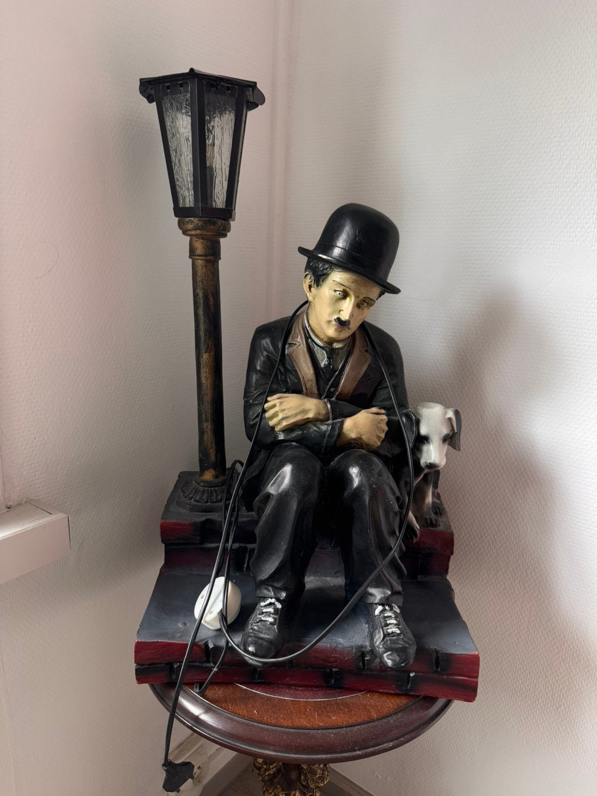 Charlie chaplin lamp, Verzamelen, Ophalen, Zo goed als nieuw