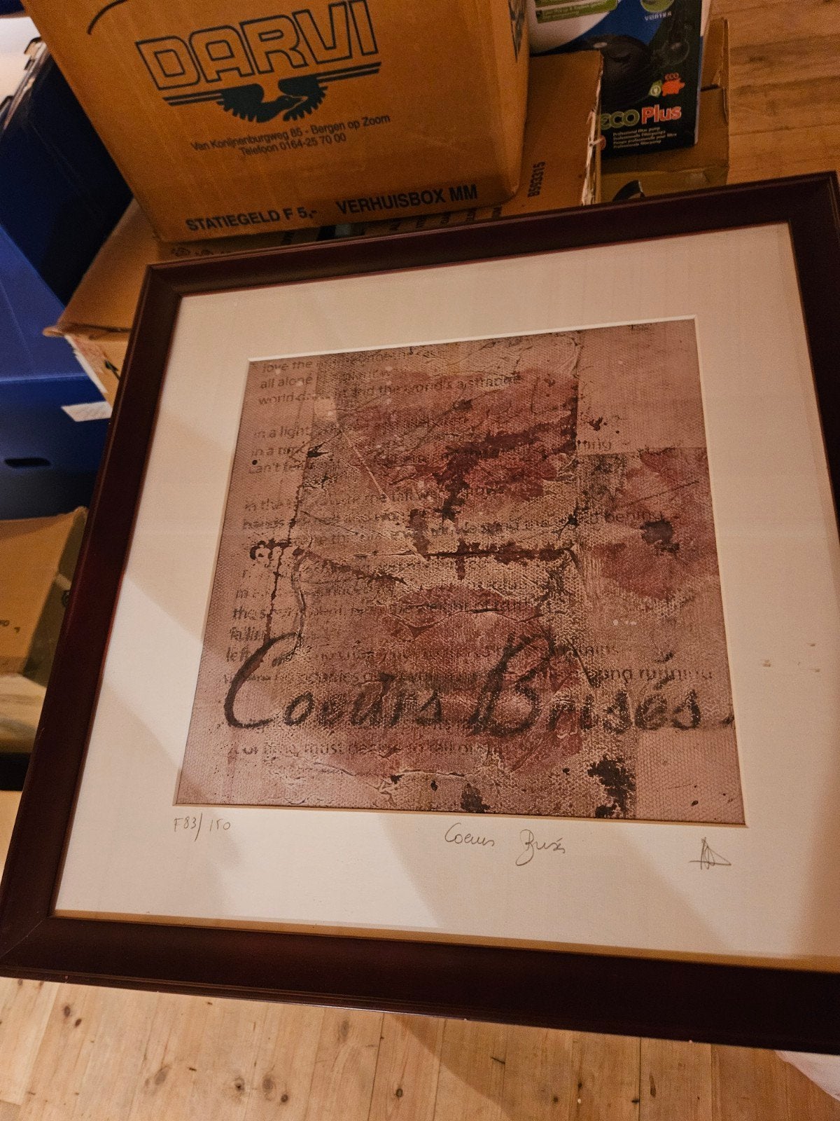 Natacha Pirnay 83/150 coers brisés gesigneerd, Enlèvement, Signé