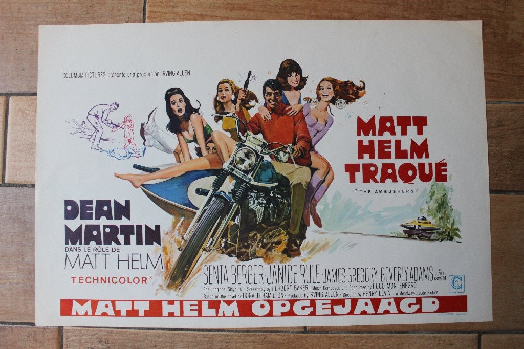 filmaffiche Dean Martin The Ambushers 1967 filmposter, Verzamelen, Rechthoekig Liggend, Ophalen of Verzenden, Zo goed als nieuw