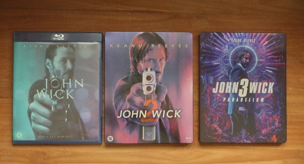 John Wick 1-2-3 Blu Ray Steelbook, Ophalen