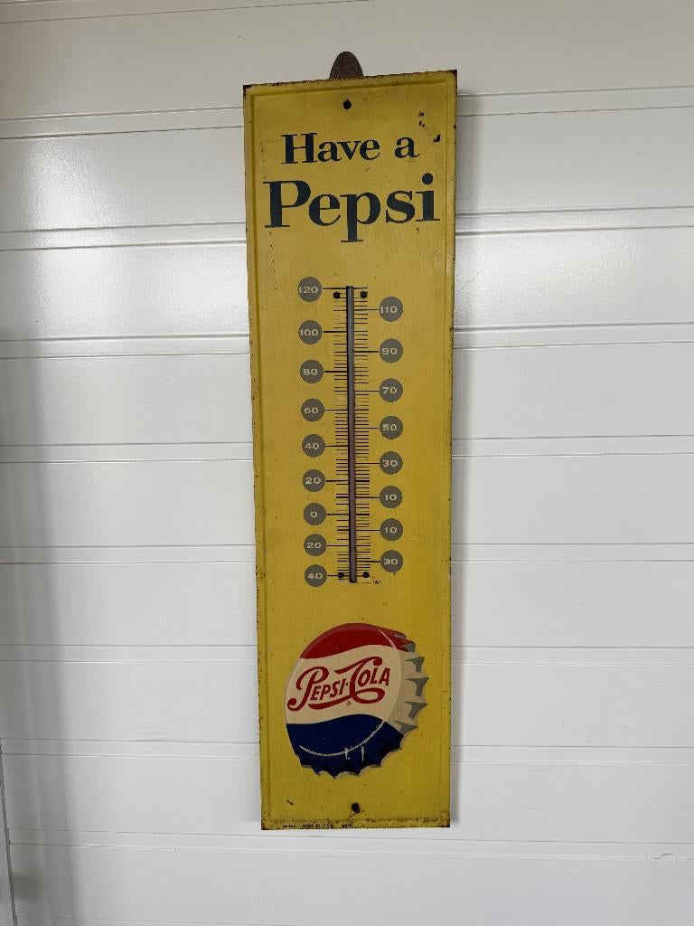 Thermomètre publicitaire Pepsi Cola, Enlèvement ou Envoi, Utilisé, Panneau publicitaire