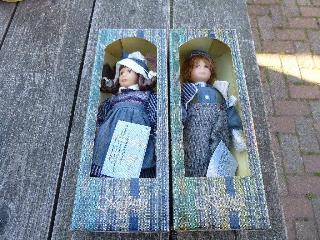 Een paar zeer mooie handgemaakte porseleinen poppen., Antiek en Kunst, Ophalen of Verzenden