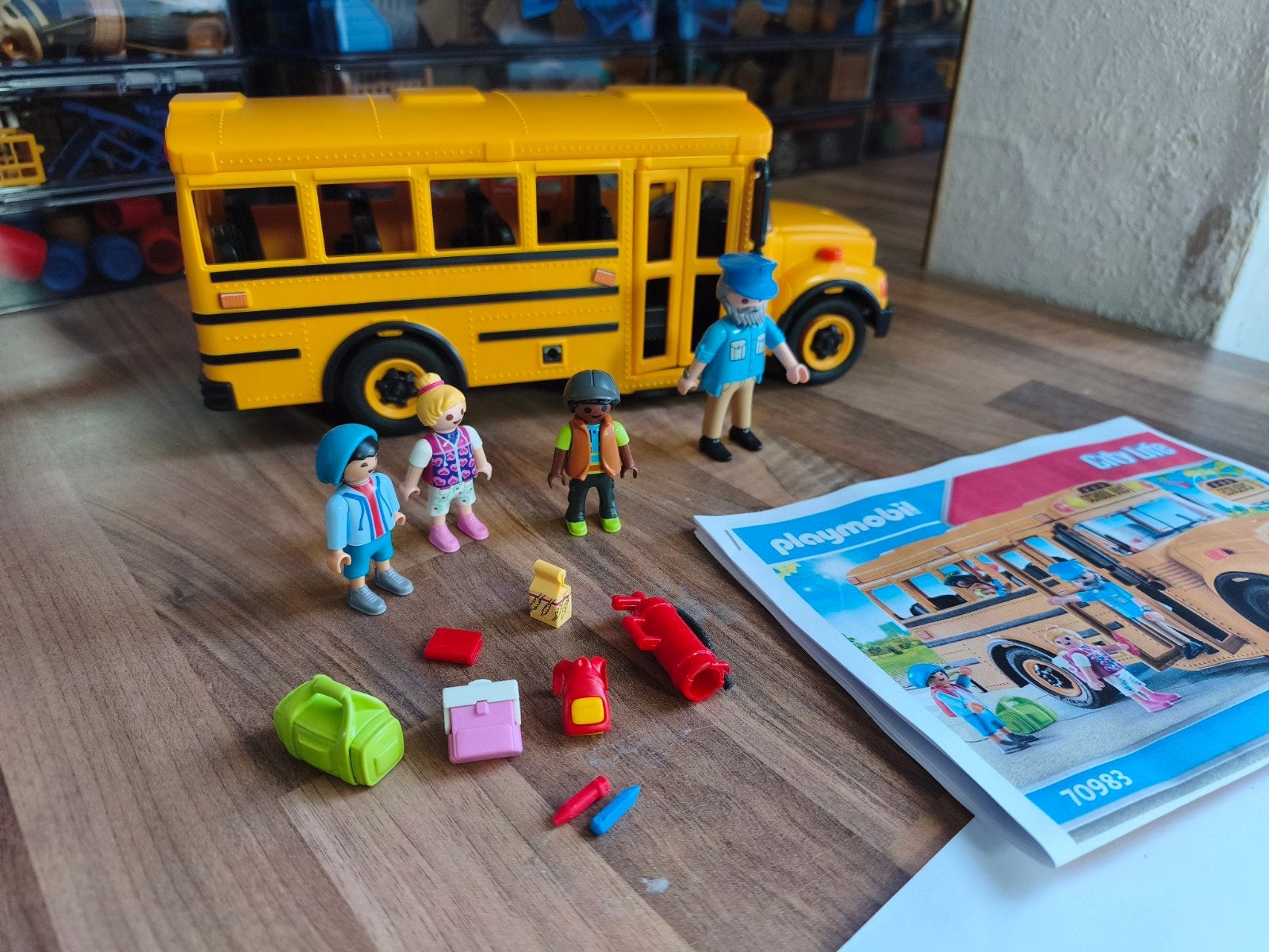 playmobil City Life 70983 71094 bus scolaire américain jaune, Enlèvement ou Envoi, Comme neuf, Kit complet, Véhicule