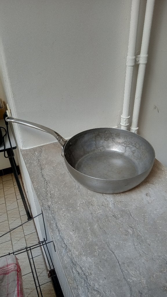 De buyer stalen pan, Huis en Inrichting, Overige materialen, Gebruikt, De Buyer, Ophalen of Verzenden