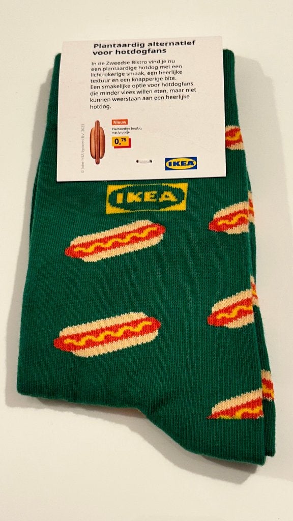 Ikea sokken met hotdogs (limited edition collectors item), Sokken en Kniesokken, Nieuw, Ophalen of Verzenden, Ikea