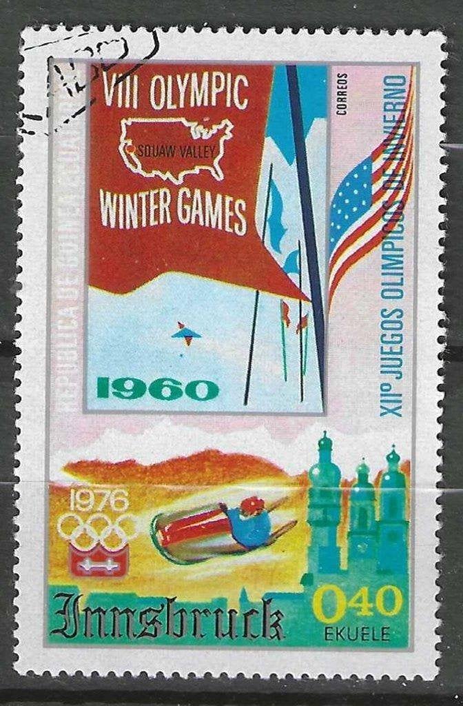 Equatoriaal Guinea 1975 - Yvert  - Winterspelen 0,40 e. (ST), Verzenden, Gestempeld