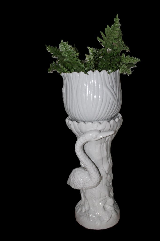 Plantenzuil & bloempot Reiger., Antiek en Kunst, Ophalen