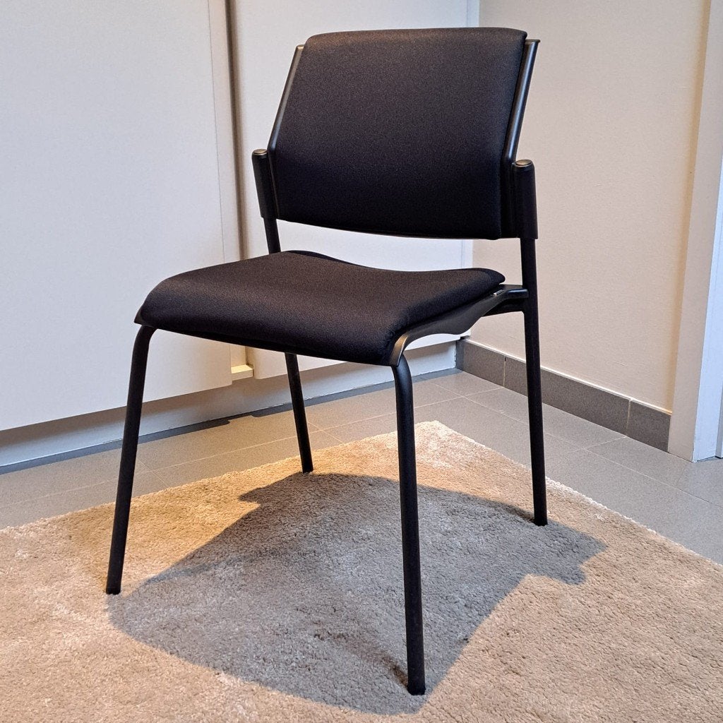 4 MAJENCIA BUREAU-BEZOEKERSSTOELEN ZWART - NIEUWSTAAT, Ophalen, Nieuw zonder verpakking, Bureau