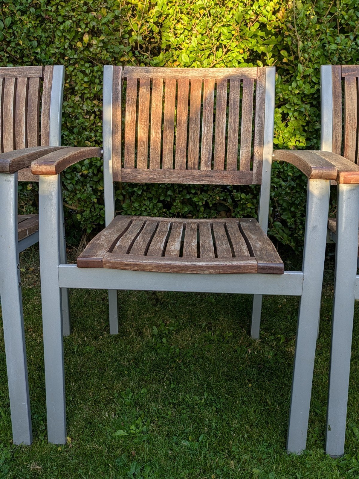 4 tuinstoelen, Tuin en Terras, Ophalen, Gebruikt, Stapelbaar