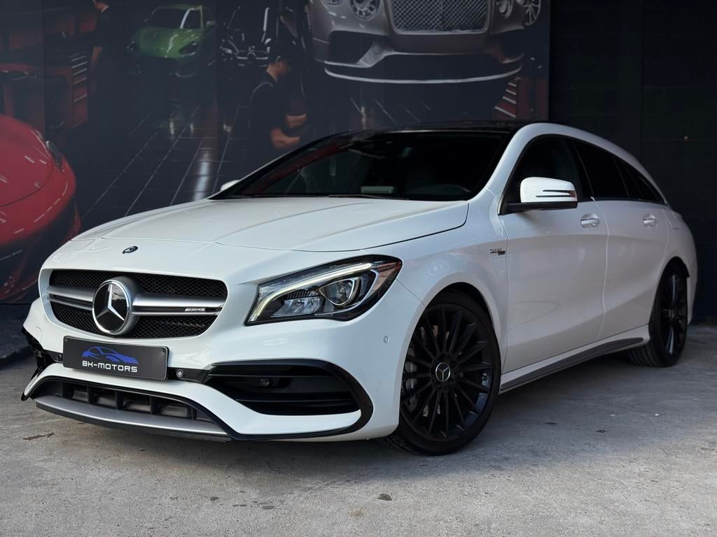 Mercedes CLA45 AMG 4Matic Shooting Brake, Auto's, Mercedes-Benz, Automaat, CLA, 4 cilinders, Wit