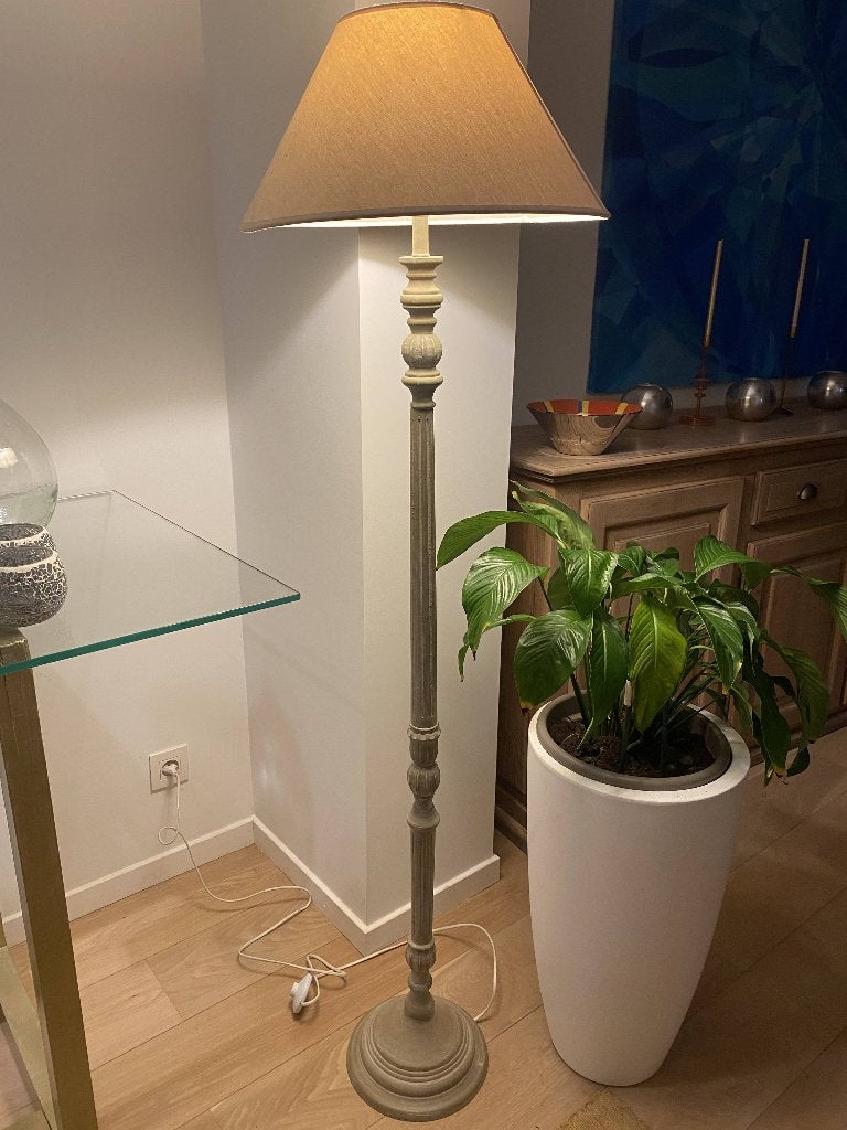 Lampadaire avec pied en bois, Bois, Enlèvement, Utilisé, 100 à 150 cm