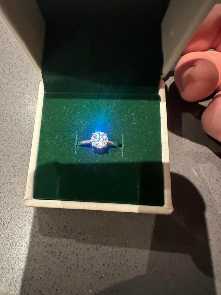 Verlovingsring maat 52 wit goud, Handtassen en Accessoires, Ringen, Ophalen, Zo goed als nieuw, Wit, Goud