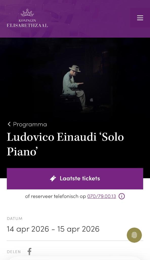 Ludovico Einaudi Anvers 14-4-2026, Tickets & Billets, Deux personnes, Avril, Instrumental