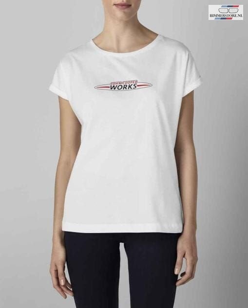 T-shirt MINI JCW logo wit dames maat S merchandise 801424544, Neuf, -, -, -
