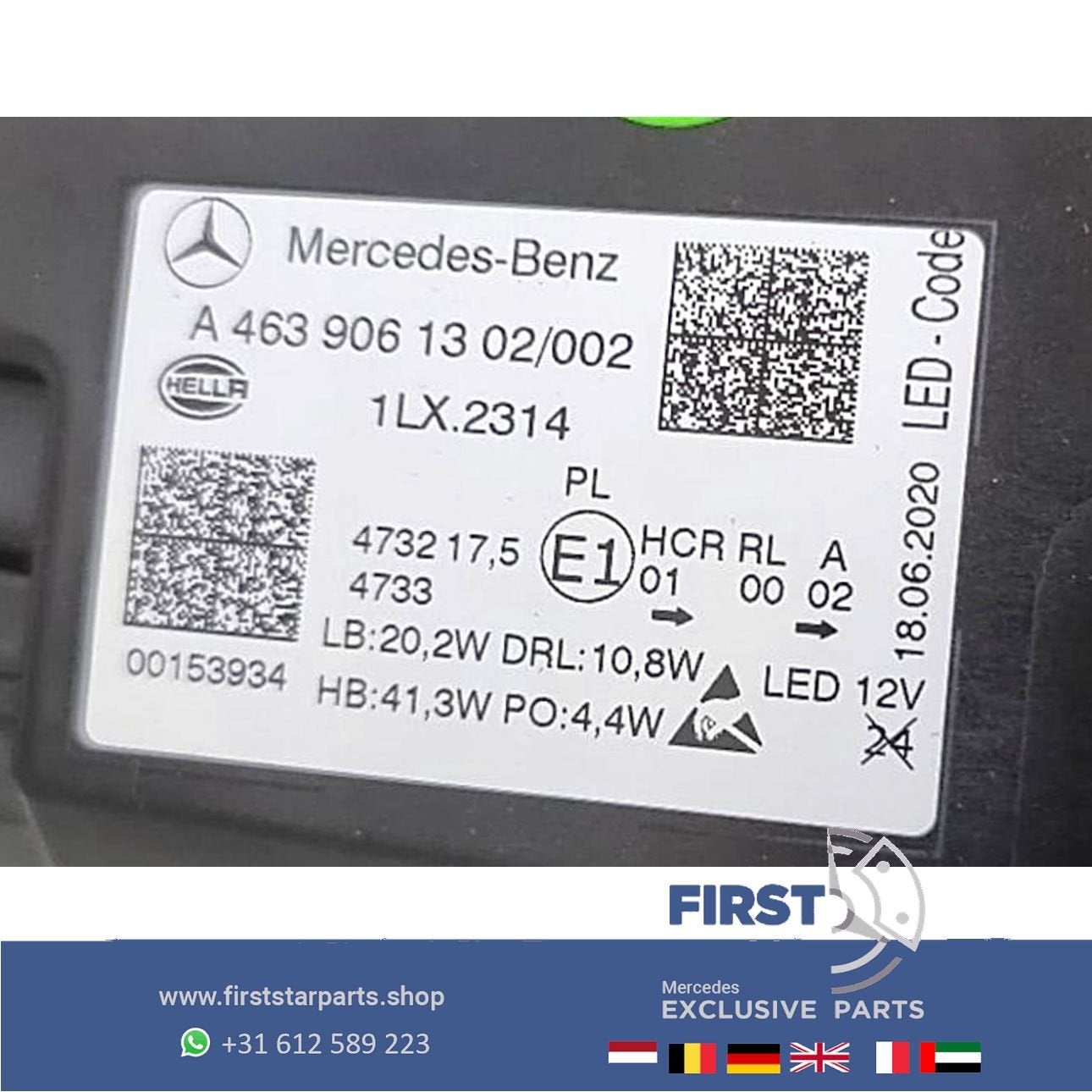 W463 G KLASSE LED MULTIBEAM KOPLAMP SET Mercedes 2019-2025 A, Auto-onderdelen, Verlichting, Gebruikt, -, Ophalen of Verzenden