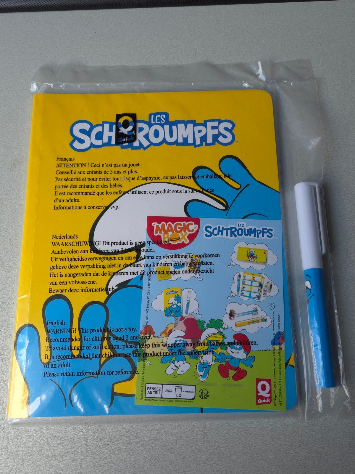Set papeterie schtroumpf quick neuf, Verzamelen, Smurfen, Verzenden, Nieuw, Overige Smurfen, Gebruiksvoorwerp