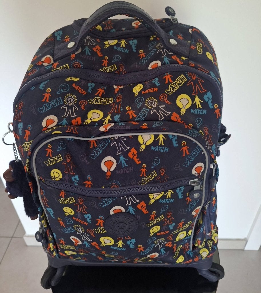 Cartable sur roulettes KIPLING, Bijoux, Sacs & Beauté, Sacs | Cartables, Comme neuf, Porte-documents ou Cartable, Bleu, Enlèvement ou Envoi