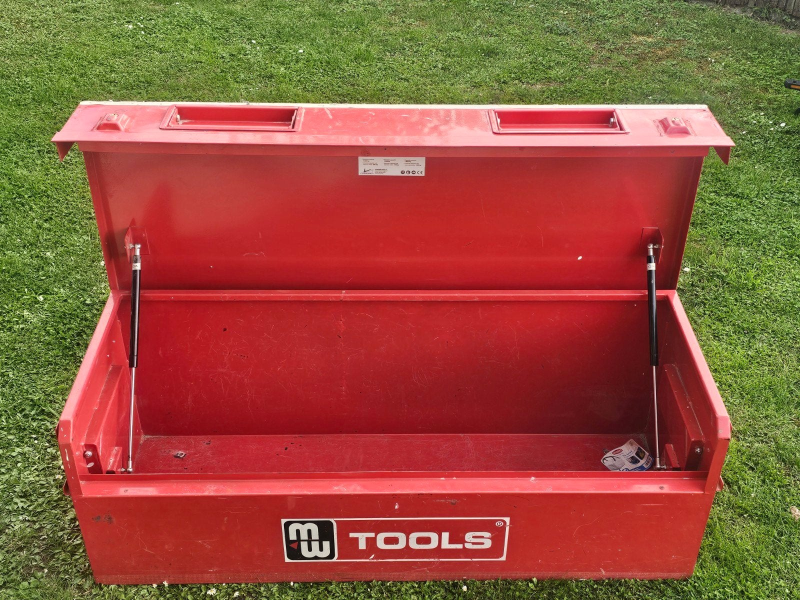 Metalen opbergbox., Ophalen