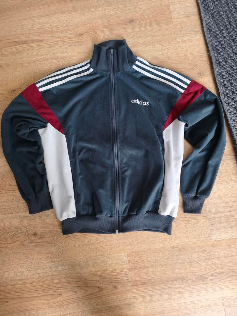 Adidas vintage survêtement training peau de pêche taille L, Ophalen, Maat 48/50 (M), ADIDAS, Grijs