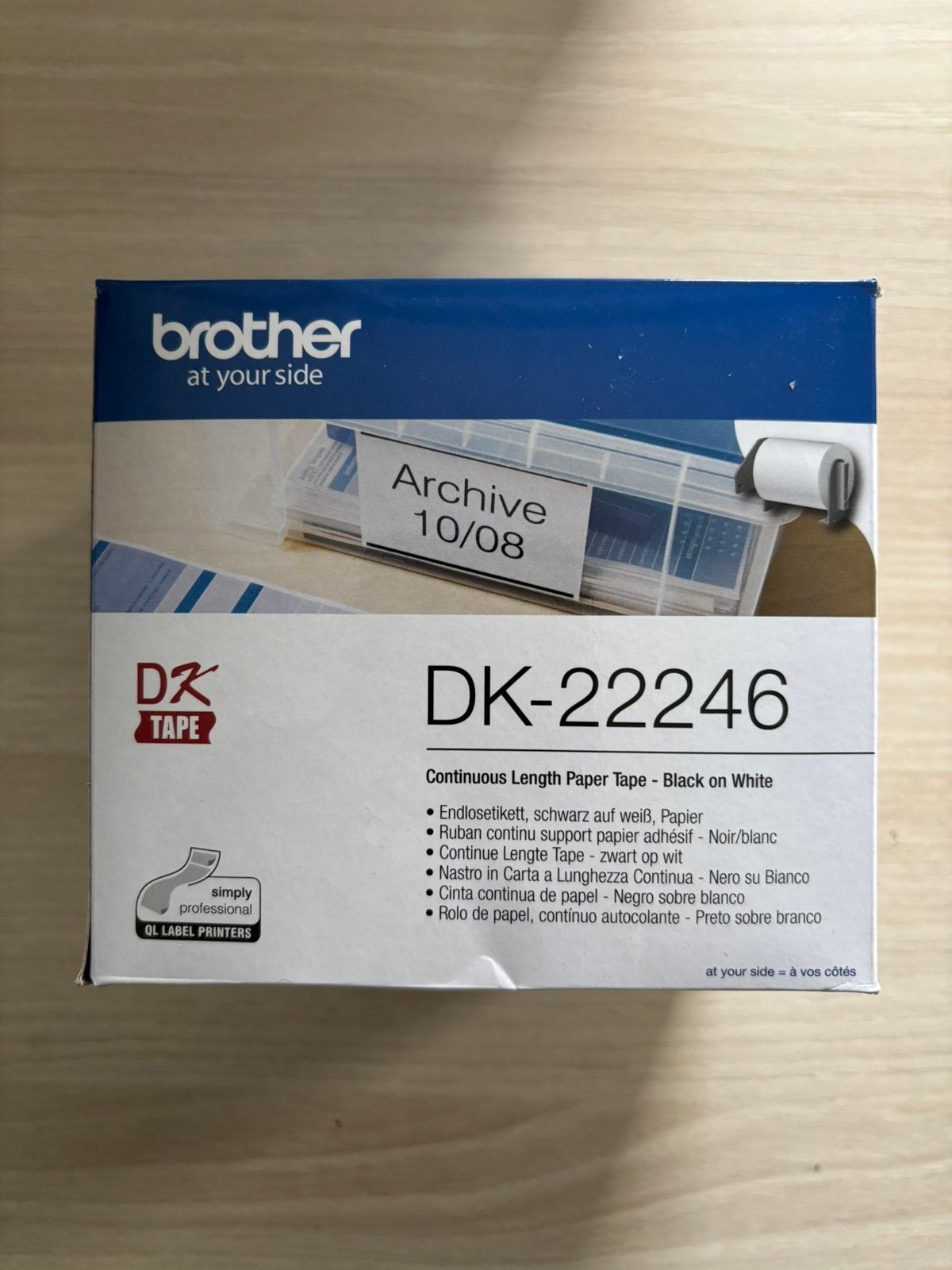 Brother DK-22246 rouleau de papier continu ORIGINAL, Neuf, Ruban d'imprimante, Enlèvement ou Envoi, https://www.brother.be/fr-be/contact/support