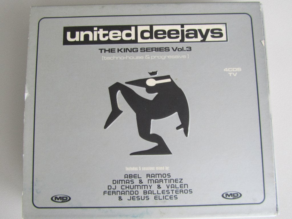 4CDBOX THE UNITED DEEJAYS "THE KING SERIES VOL.3", Cd's en Dvd's, Cd's | Dance en House, Ophalen of Verzenden, Gebruikt, Techno