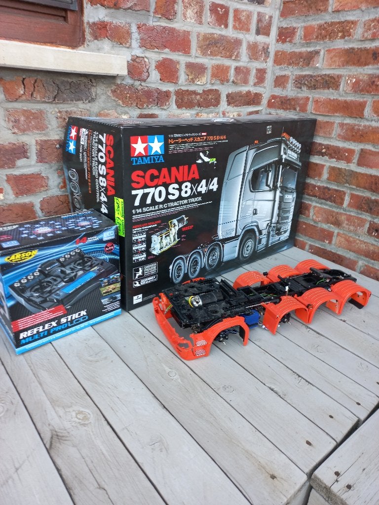 Scania 770S 8x4/x  RC 1/14, Ophalen, Groter dan 1:32, Nieuw, Truck