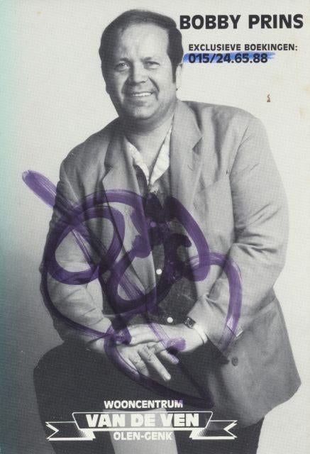 (m111) Bobby Prins, gesigneerde promotiefoto, Verzenden